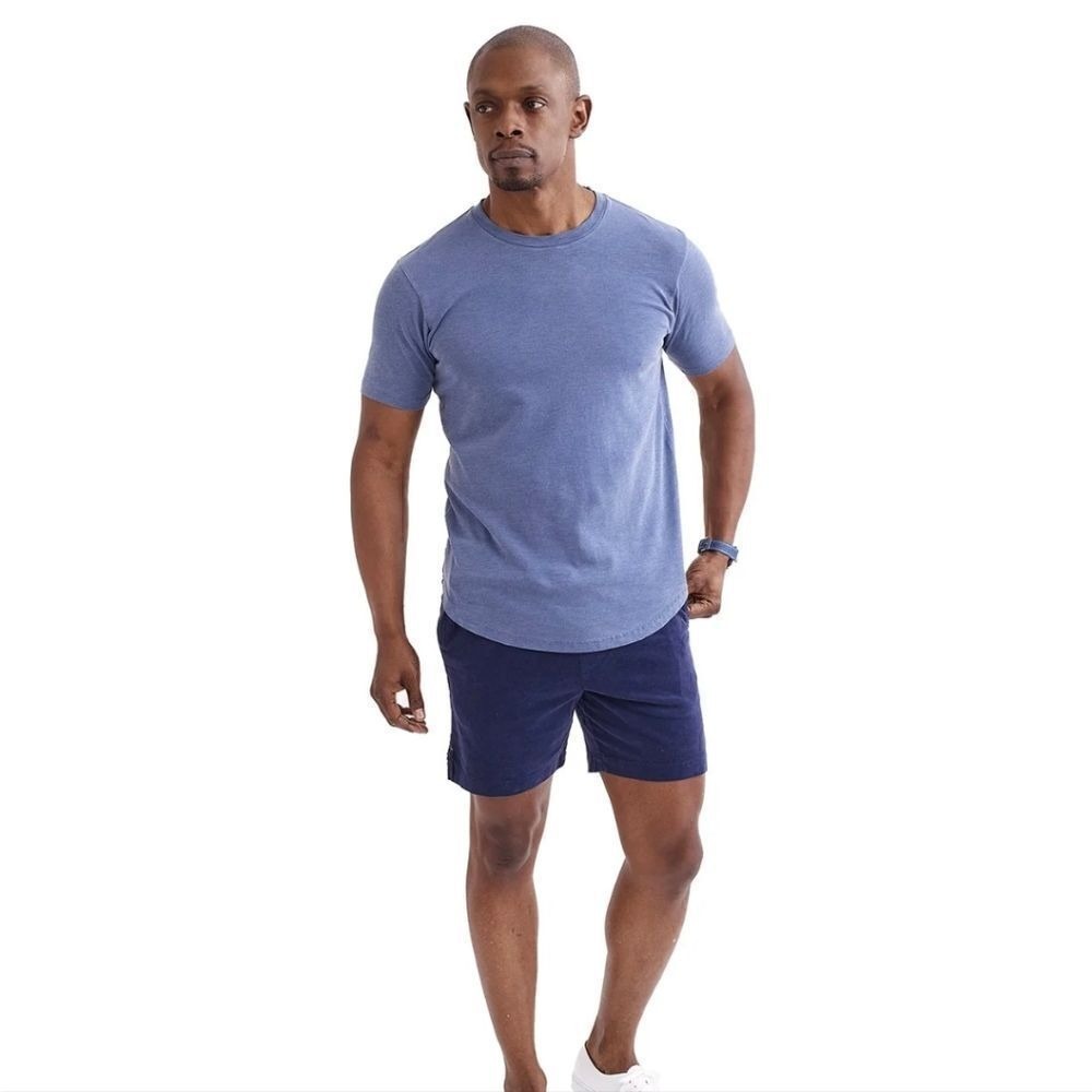 Goodlife Stretch Corduroy Shorts men's size small navy blue NWTs
